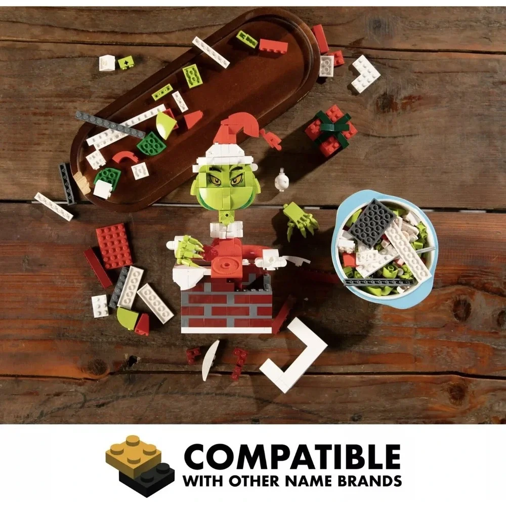 The Chimney Grinch Building Kit 504-Plastic Pcs Set CHRISTMAS Brick Building Set